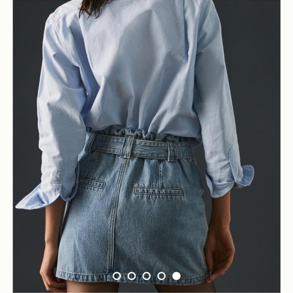 NWT Blank NYC Moon River Paper Bag Denim Mini Skirt - Picture 3 of 13